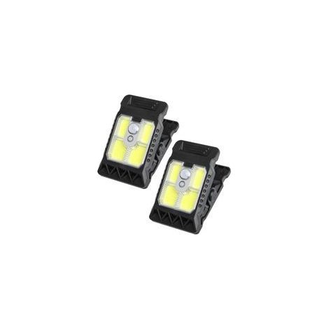 Générique Lampes à Pince solaires éclairage extérieur Mini Spots LED solaires avec Pince pour Balcon, Jardin, Camping, terrasse étanches, Rechargeables, sans Fil (1/5)