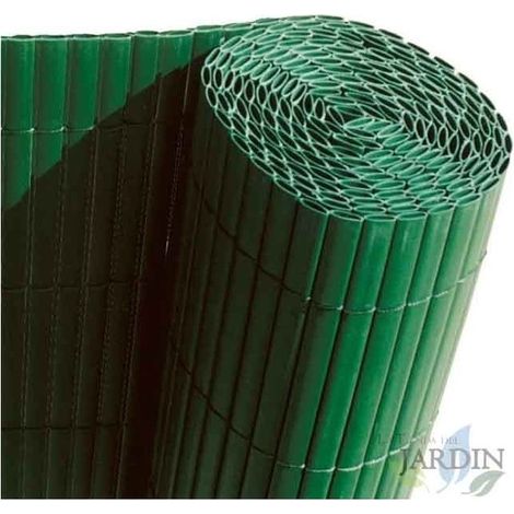 Canniccio PVC Recinzione recinto Balcone frangivento Doppio 1 x 3 m, verde, per Giardini e Balconi, Frangivento