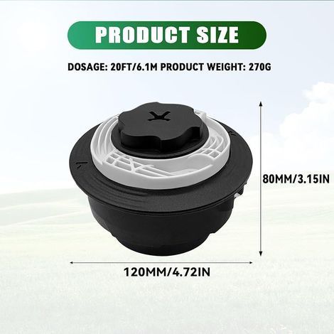 Autocut C6-2 Tête pour STIHL Débroussailleuse - Tête de coupe universelle pour STIHL FS38, FS40, FS45, FS50, FSE60, FSE71, FSE81, FSA60R, FSA86R, FSB-KM - Idéal pour tonte et débroussaillage (1/4)