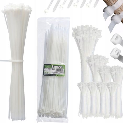 Fascetta stringicavo per auto BIANCA 250x3,6 mm (1/5)