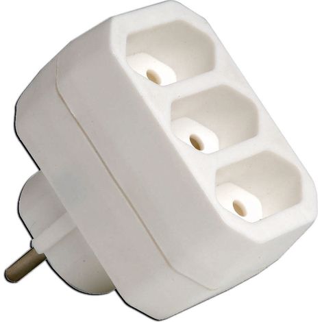 ADAPTATEUR SIMON BLCO 3 PRISES AVANT AVEC TT 10A 250V CL114101