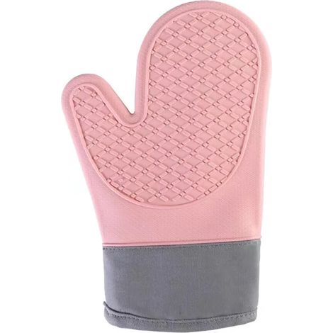 (Rose, 1 pièce) Nouveaux mini gants de cuisine en silicone résistants à la chaleur, gants de protection pour micro-ondes et four (1/5)
