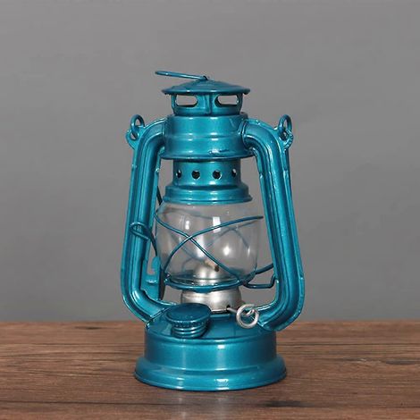 Lampe à pétrole rétro en verre, lanterne à huile coupe-vent pour éclairage intérieur et extérieur, idéale pour la maison et les restaurants. (1/5)