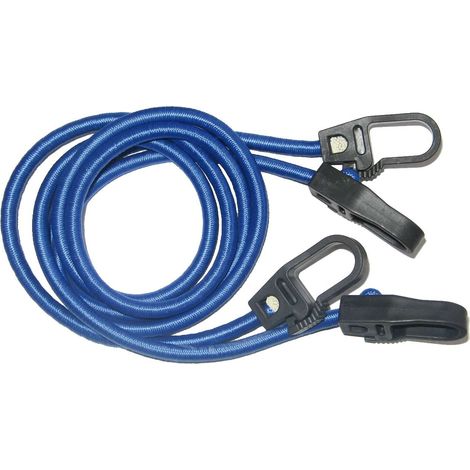 Gepäckspanner PVC Haken 100cm 2 Stk. mit Sicherheitshaken blau