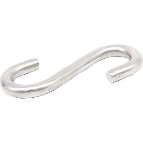 Verpakking met S-vormige haken van 304 roestvrij staal - 8,1 cm lang en 0,6 cm dik - S-vormige ophanghaken voor het ophangen van voorwerpen in hangmatten. (1/5)