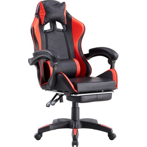 Poltrona Sedia Gaming casa e ufficio da scrivania con poggiapiedi e schienale reclinabile (1/5)