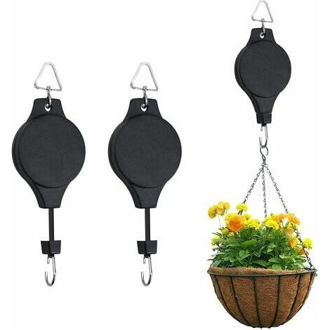 Für Lampe Oder Pflanzen Heavy Duty Und Anlage Pulley Versenkbare Haken Für Körbe 2Pcs Garten (1/5)
