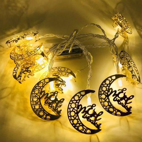 Chaîne De Lampes - Métal - 1,65 M - Fonctionne Sur Piles - Pour Décoration Intérieure - 1 Pièce (1/4)
