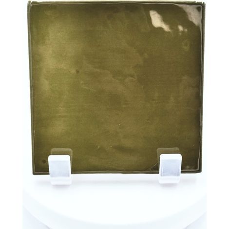 Aelle - Carrelage mur effet zellige vert 10x10 cm MANACOR BASIL GREEN - Vendu par boîte de 0,60 m² (1/3)