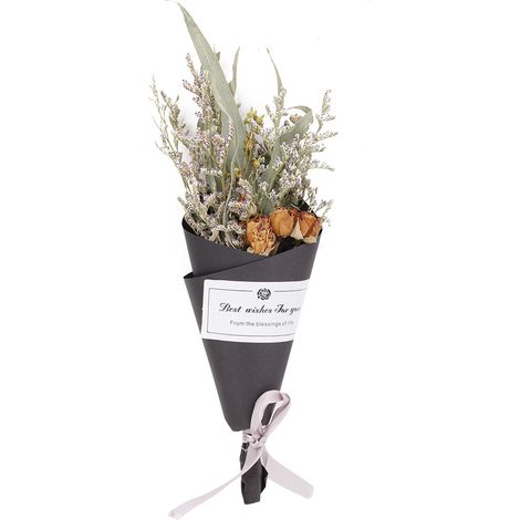 1 bouquet de fleurs séchées artificielles, rose décorative pour maison mariage fête cadeau (2)