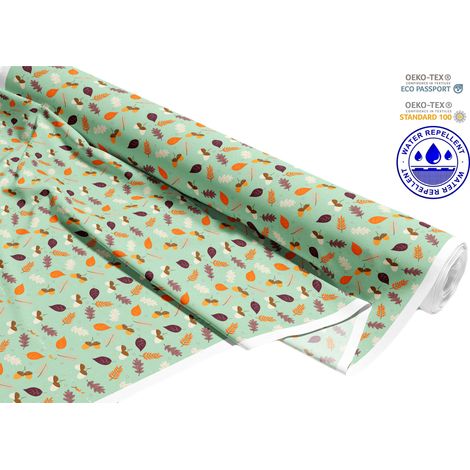 Outdoor dekostoffe oxford - Motiv Blätter und Eicheln I DR142 (1/5)