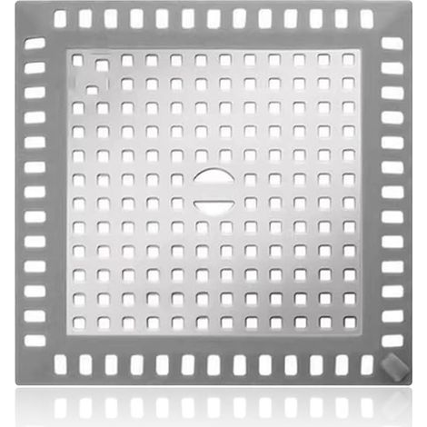 Filtre à cheveux pour douche - Filtre à cheveux - Couvercle d'écoulement pour salle de bain - Carré (1/5)
