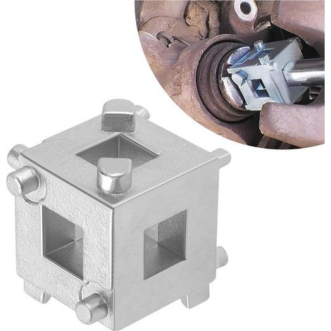 Outil de compression d'étrier de frein Cube, outil d'étrier de frein en acier, accessoires de voiture universels, adaptateur d'outil de piston de frein pour tournevis carré 3/8" (1/4)