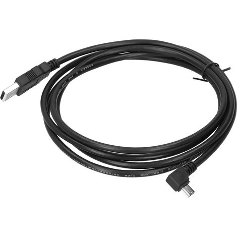 Câble De Données Usb 2.0 Mâle Vers Mini Usb Mâle Coude 90 Degrés Pour Disque Dur Et Ordinateur - 1 Pièce (1/5)