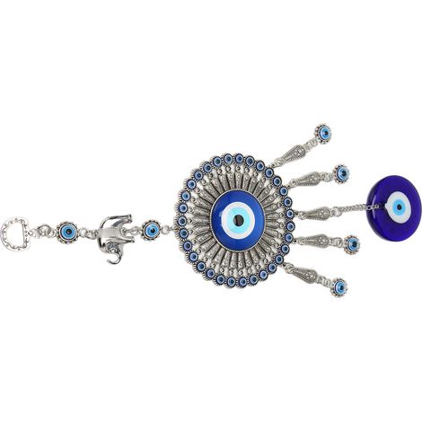 Cette exquise décoration murale en forme d'œil turquoise de style vintage symbolise la bonne fortune et convient aux maisons, voitures, miroirs, bureaux et autres endroits. (1/5)