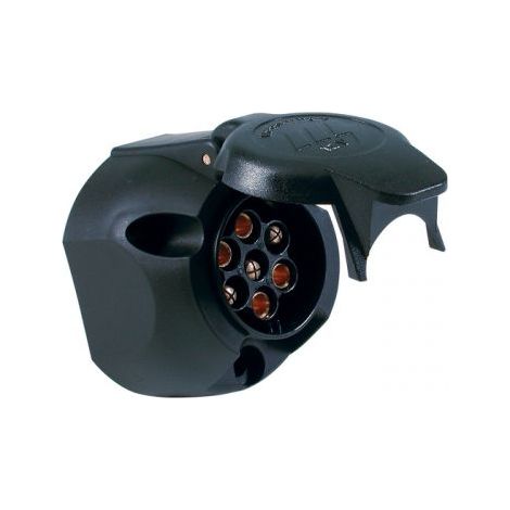 PRESA AMA 7 POLI 12 V RICAMBIO MACCHINE AGRICOLE FISSA FASTON ISO 1724 (39649)