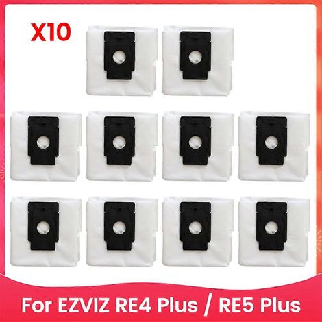 Lot de 10 pièces de rechange sacs à poussière pour EZVIZ RE4 Plus/RE5 Plus balayage Roboat accessoires d’pièces d’aspirateur détachées (1/5)