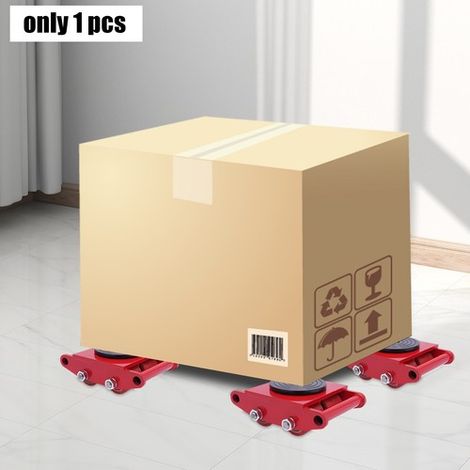 6 Ton 360°Dolly Skate Machinery Roller Mover Cargo Trolley Casters Heavy Duty (1/5)