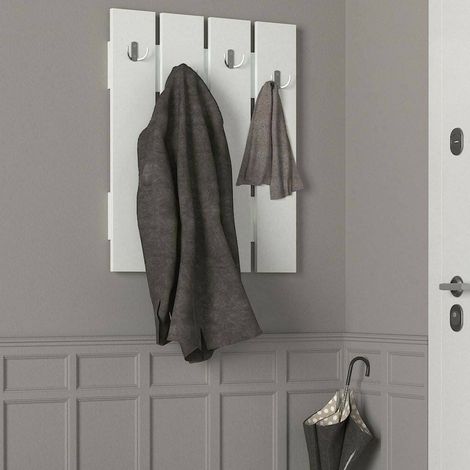 Mobile da Ingresso Joachim, Appendiabiti, Installazione Sospesa, Colore Ante Bianco, 65x4x80h cm Bianco (1/5)