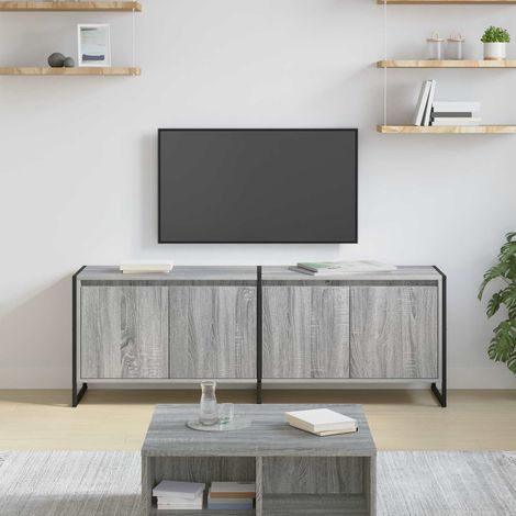 Gabinete de TV Gris 140 x 36 x 49.5 cm