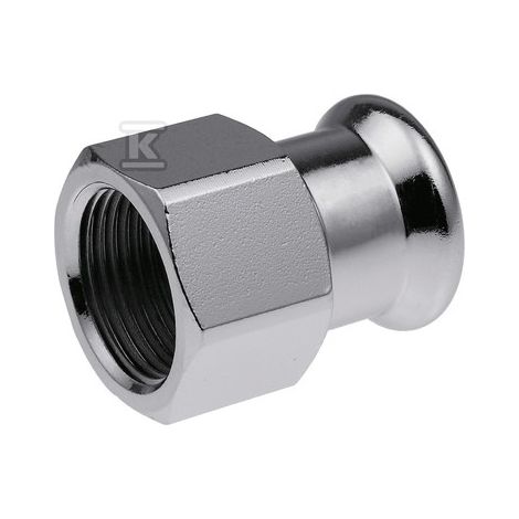 Connettore con pressa in acciaio GW 35X RP1 da 1/4".