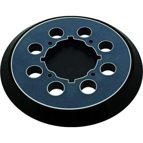 5 Pouces 8 Trous 4 Trous de Vis Disque de Ponçage Pad Support Ponceuse Crochet et Boucle Disque Auto-adhésif Noir Compatible avec Dewalt DWE6423 DWE6421 DCW210B (1/4)