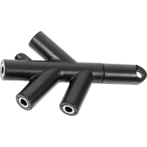 Répartiteur Audio à 4 Voies en Plastique et Métal, Adaptateur Casque pour Partager Jusqu'à 4 Sorties Audio sans Déverrouiller Le Téléphone (1/5)