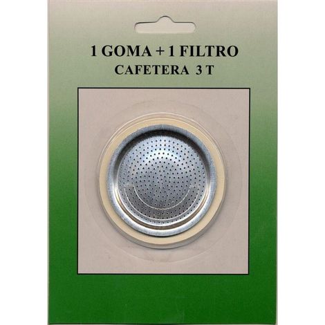 FPLUS filtro cafetera 3 t + 1 junta , FILTRO MAS JUNTA DE CAFETERA 3 TAZAS ALUMINIO.