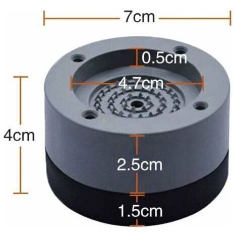 Tigrezy-4Pcs Patins Anti Vibration Tampon Anti-vibration Lave Linge Universel Pieds Stabilisateur Piédestal pour Lave-Linge Réfrigérateur (1/4)