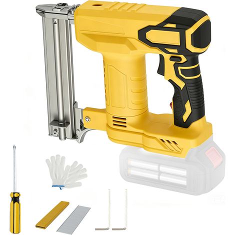 Kit de cloueuse électrique sans fil 18GA avec 2 batteries de 2,0 Ah et 1000 clous/agrafes, profondeur de clou réglable pour le travail du bois et le bricolage (1/5)