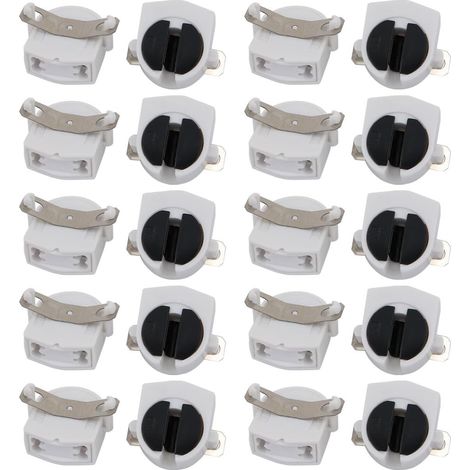 20pcs Douille Lampe T5 Fluorescent Lumière Support G5 Base Unique Tête Pierre Tombale AC 500V 2A pour LED Fluorescent Tube (1/3)