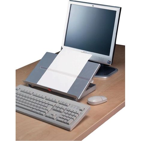 Konzepthalter B350xT247xH60mm Metall silber verstellbarer Sichtabstand