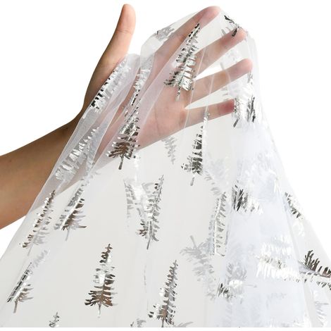 Runner Tavola Natalizio Rete Bianco Set 6 pezzi 70 x 300 cm (1/5)