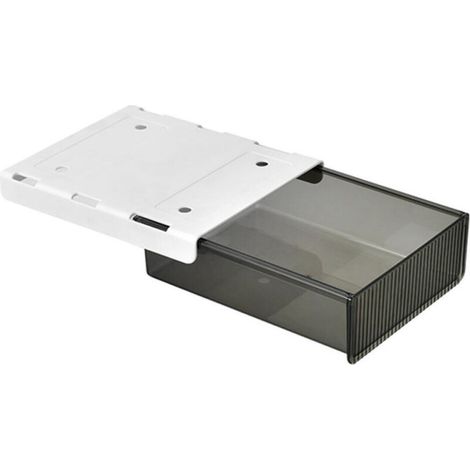(Noir, M) Organiseur sous le bureau, autocollant, sans clous, porte-stylo, plateau, cuisine/bureau/salon/salle à manger, bureau, table de rangement