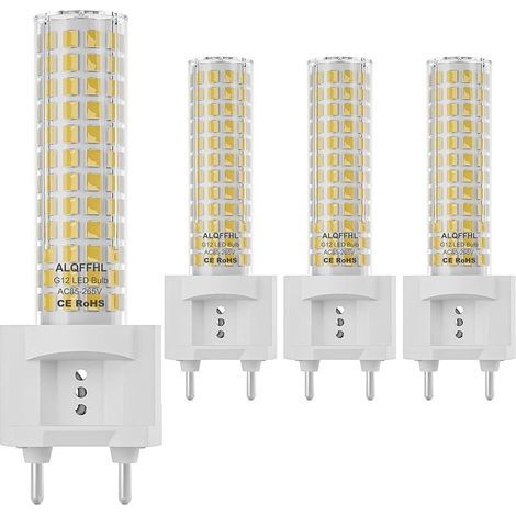 G12 LED 15W, Ampoule Maïs Bi-Boche (Équivalent 120W Halogène/à Incandescence), 1500 Lumen, Éclairage de Plafond, Projecteur pour Maison, Rue, Garage, Paysage, Entrepôt, Pack de 4 (Blanc Froid 6000K) (1/5)