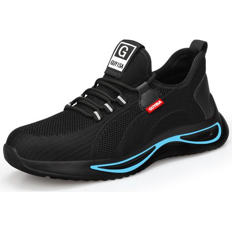 Chaussures à bout en acier pour hommes, chaussures de travail antidérapantes, chaussures de construction à coussin d\'air, chaussures industrielles, légères à bout en acier pour hommes-35
