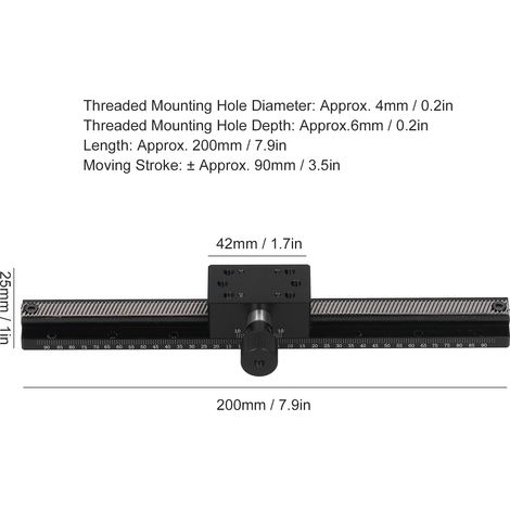 HC25-A200 Gleittisch aus Aluminiumlegierung mit Schwalbenschwanzführung, großem Verfahrweg der X-Achse, Feineinstellung über manuelles Zahnstangengetriebe (1/5)
