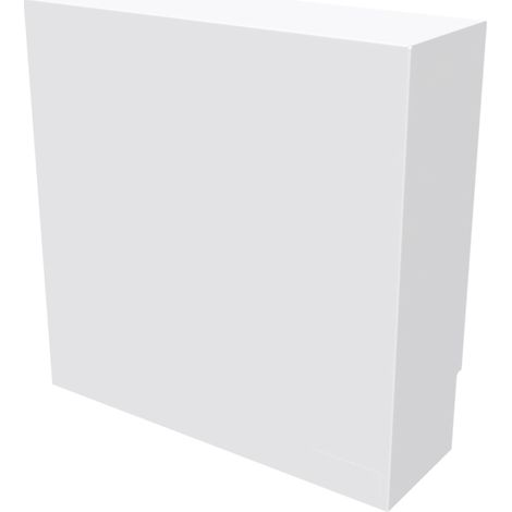Atole – Cache nourrice plomberie en acier blanc – Largeur fixe 450mm – Résistant à l'humidité – Installation rapide avec vis invisibles