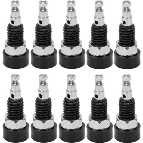 Lot de 10 connecteurs femelles banane 2mm, jack adaptateur panneau, borne de liaison mini pour instruments électroniques noir (1/5)