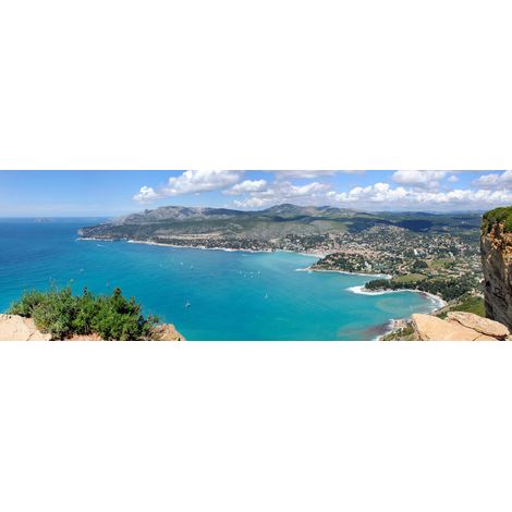 Tableau sur toile baie de Cassis 30x97 cm - Impression sur Toile Murale Décorative - Image imprimée en HD sur Toile - Toile sur Châssis en Bois FSC - Fabriqué en France (1/4)