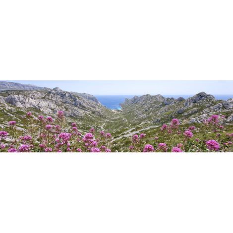 Tableau sur toile Sormiou 30x97 cm - Impression sur Toile Murale Décorative - Image imprimée en HD sur Toile - Toile sur Châssis en Bois FSC - Fabriqué en France (1/4)