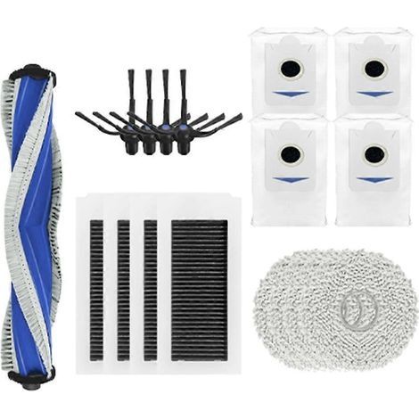 Accessoires pour aspirateur robot Ecovacs X5 OMNI / X5 PRO OMNI : sacs à poussière, brosse principale et lingettes de rechange (1/5)