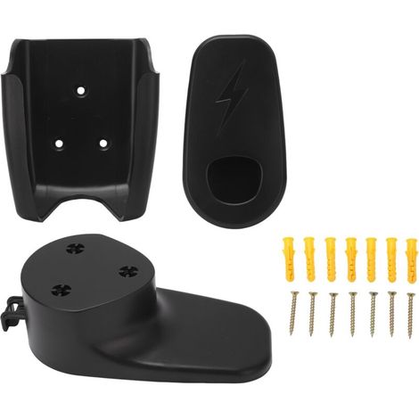 Supporto per cavo di ricarica per auto con staffa per telaio, ricambio a parete nera per Tesla Model 3 YX S.