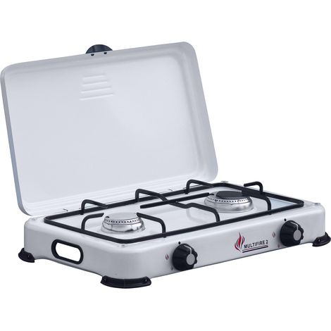 FORNELLO A GAS 2 FUOCHI CON COPERCHIO CAMPING MULTIFIRE 2 (1/2)