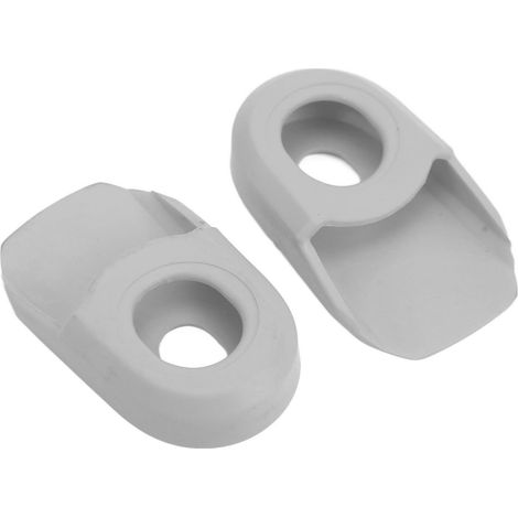 2 Étuis de Protection en Silicone pour Manivelle de Vélo - Cache-bras de Pédalier Gris (1/5)