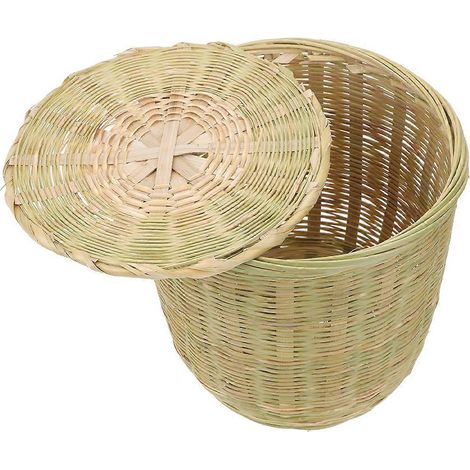Panier de cuisine tressé en bambou, compatible avec de nombreux rangements pour légumes. (1/4)
