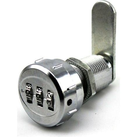 Serratura per cassetti con combinazione a 3 cifre, adatta per armadietti elettrici.