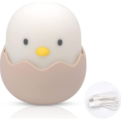 Veilleuse LED en silicone pour enfants, veilleuse tactile LED, jouet cadeau pour dormir, veilleuse pour chambre d'enfant, rechargeable par USB