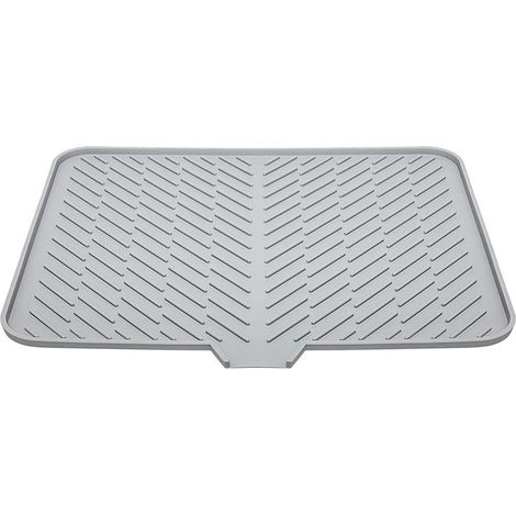 Tappetino Scolapiatti In Silicone, Grande Tappetino Scolapiatti In Silicone, Tappetino Scolapiatti Con Struttura Scanalata, Antiscivolo, Tappetino Scolapiatti Per Cucina, Piano Di Lavoro (58 X 43 Cm)
