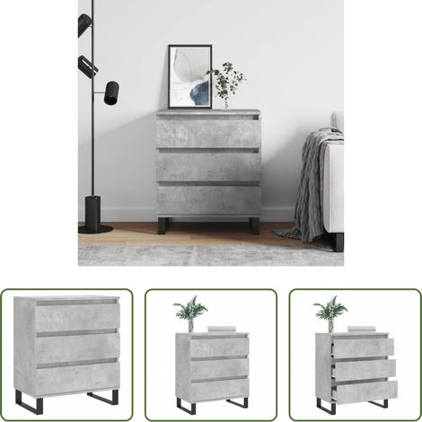 vidaXL Stauraum - Sideboard Betongrau 60x35x70 cm Holzwerkstoff (1/5)